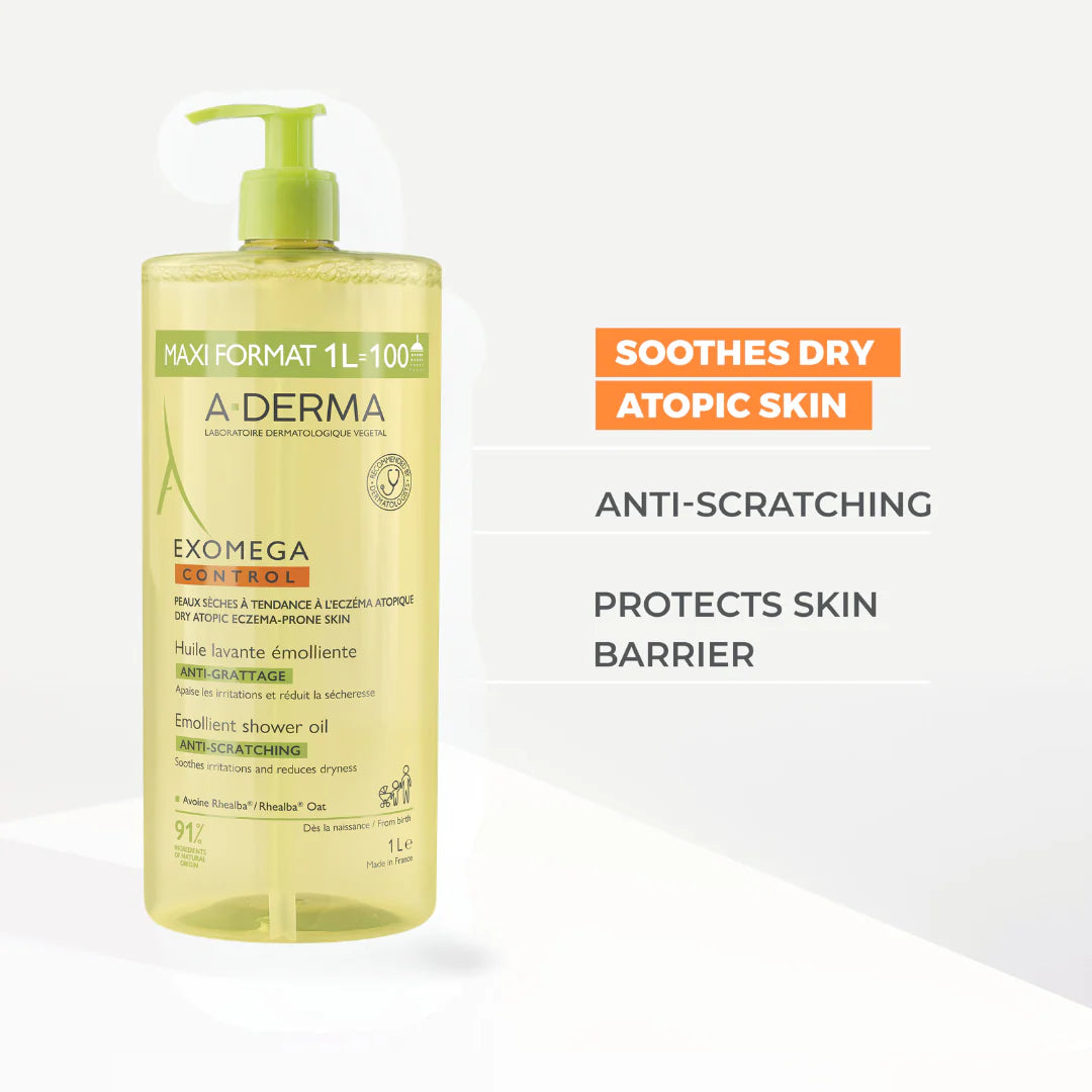 Exomega Control Emollient Shower Oil - Anti-Scratching