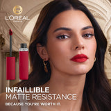 L’Oréal Paris Infallible Matte Resistance Liquid Lipstick, up to 16 Hour Wear