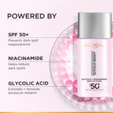 L’Oréal Paris, Glycolic Bright Anti-Dark Spot Daily UV Fluid, SPF 50+ with [Glycolic Acid + Niacinamide], 50ml