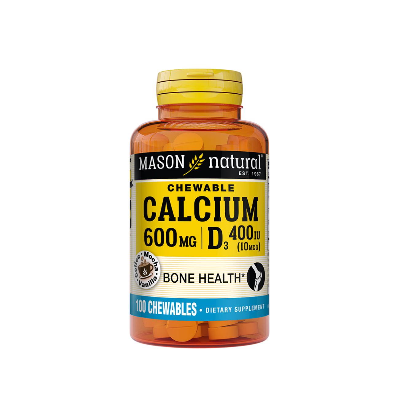 Chewable Calcium 600mg + D3 - Coffee Mocha Flavor