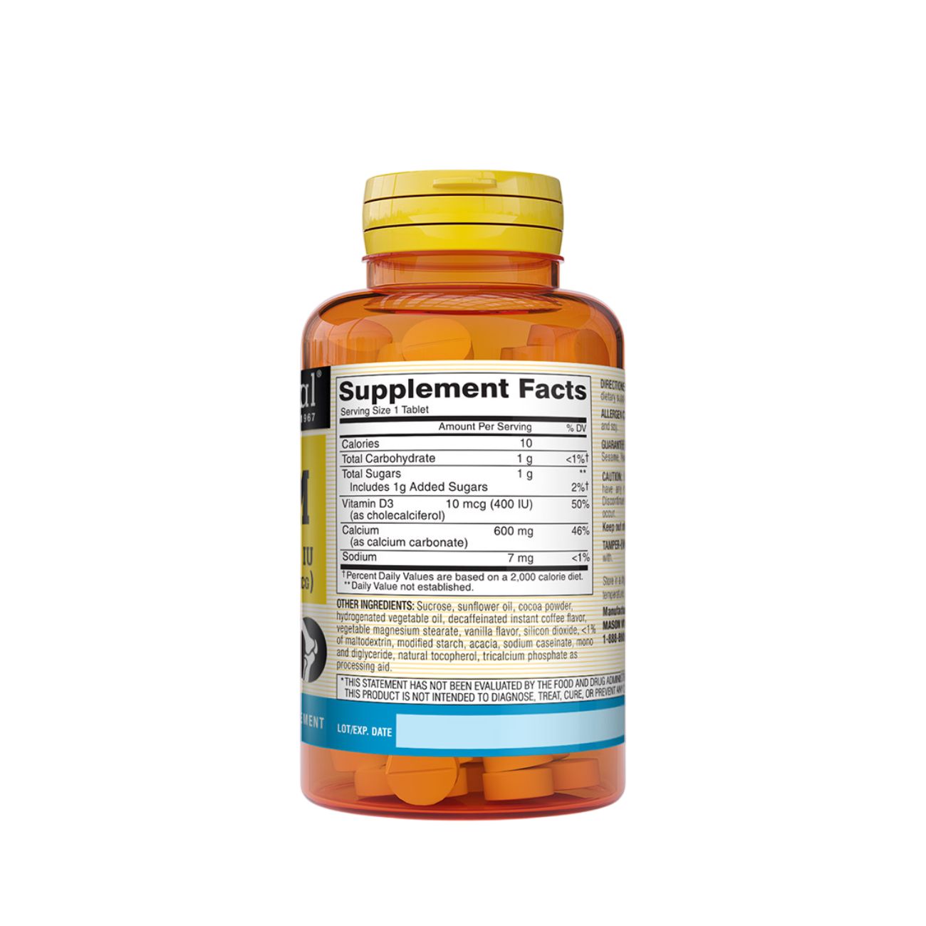 Chewable Calcium 600mg + D3 - Coffee Mocha Flavor