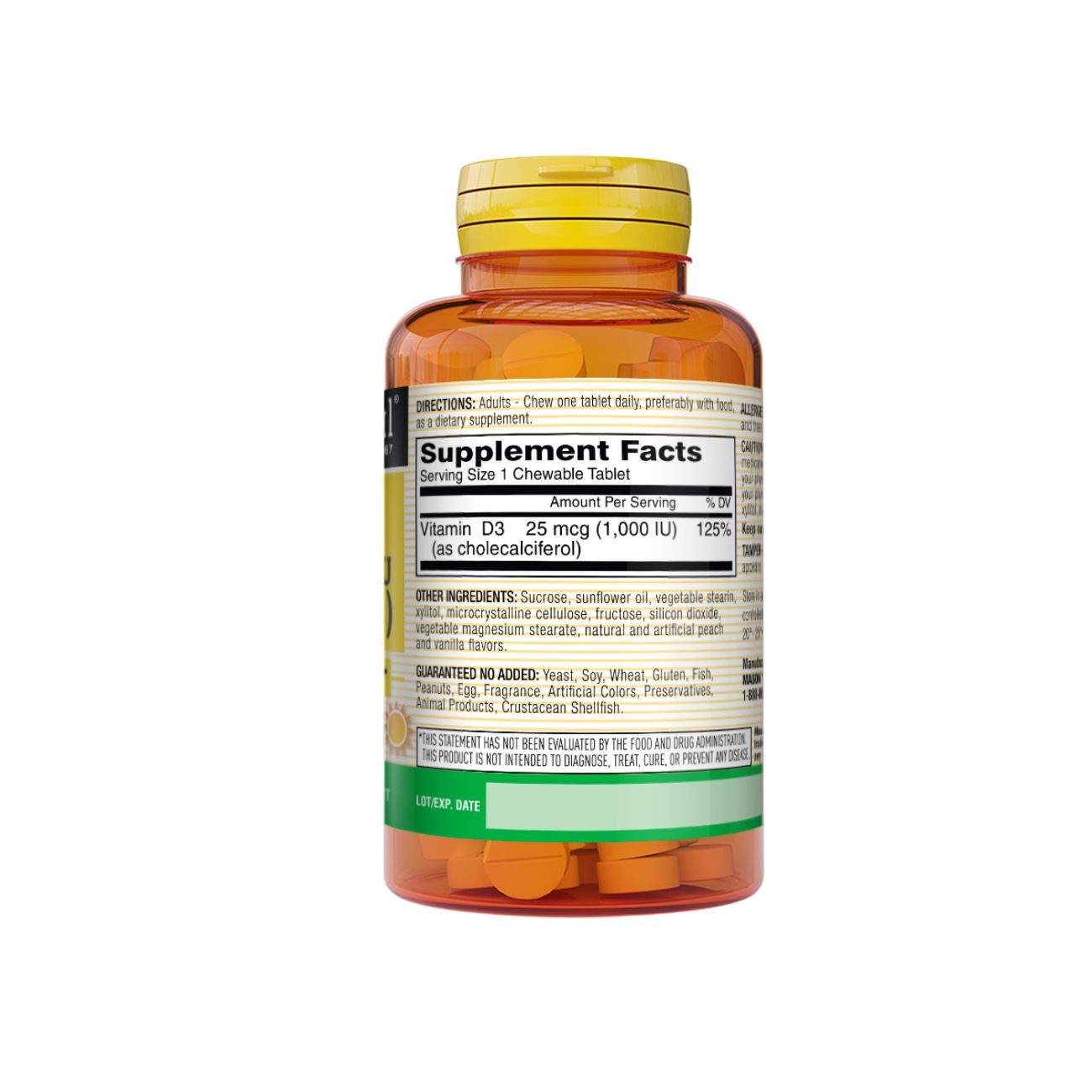 Chewable Vitamin D 1,000 IU - Peach Vanilla Flavor