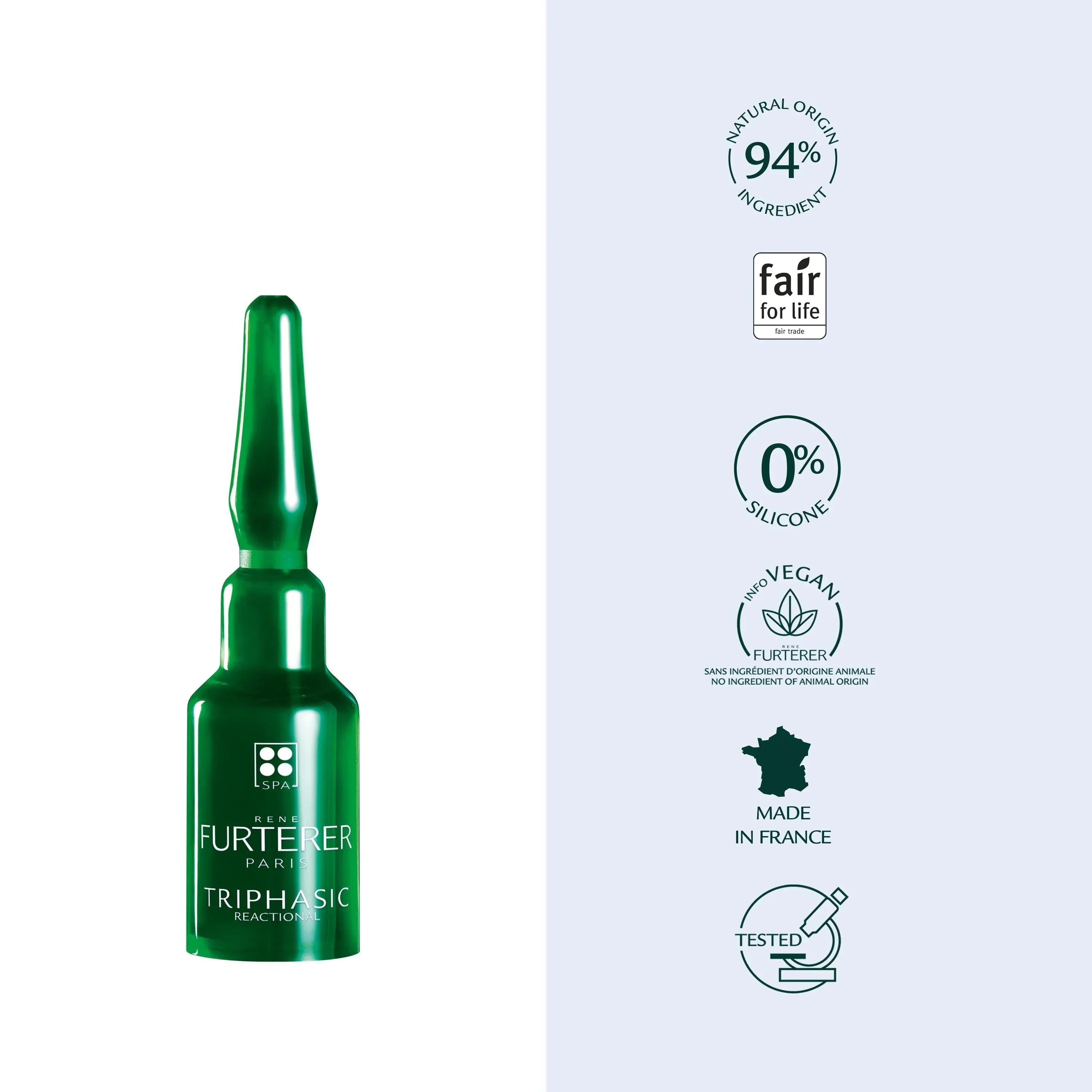 Triphasic Reactional Sudden Hair Loss Treatment - Pack of 12 Ampoules