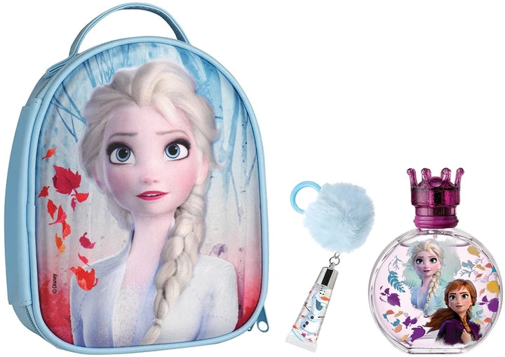 Frozen 3D Zip Case EDT 100 ml + Lip gloss with Pompom Charm