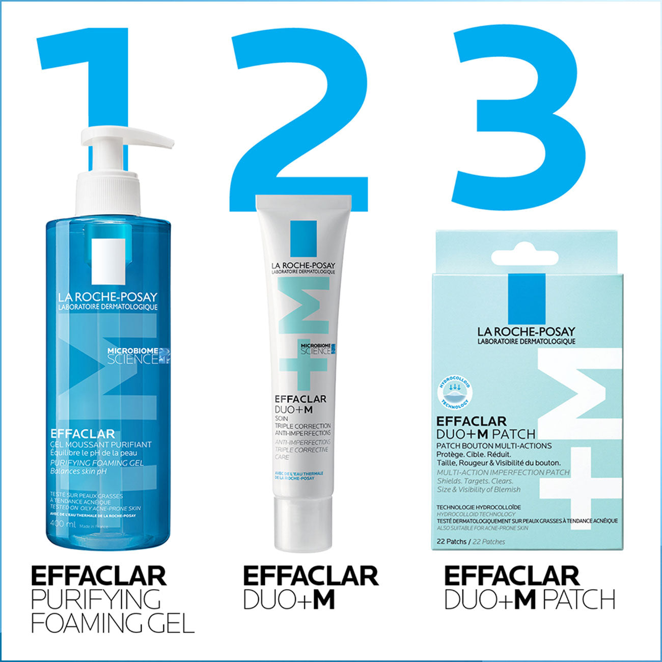 Effaclar Duo+M 3H Spot Patches for Acne Prone Skin