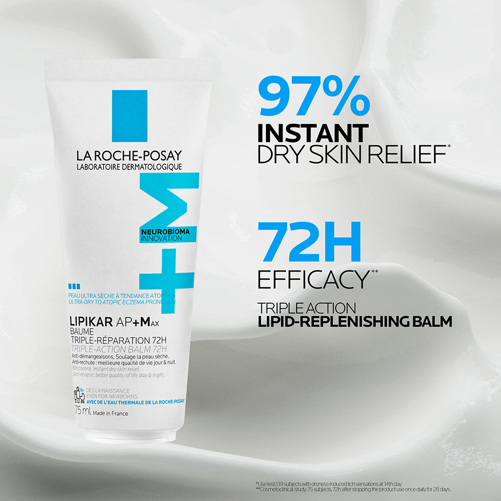 Lipikar Balm AP+Max Triple-Action Balm with Neurobioma for Ultra-Dry to Atopic Eczema-Prone Skin