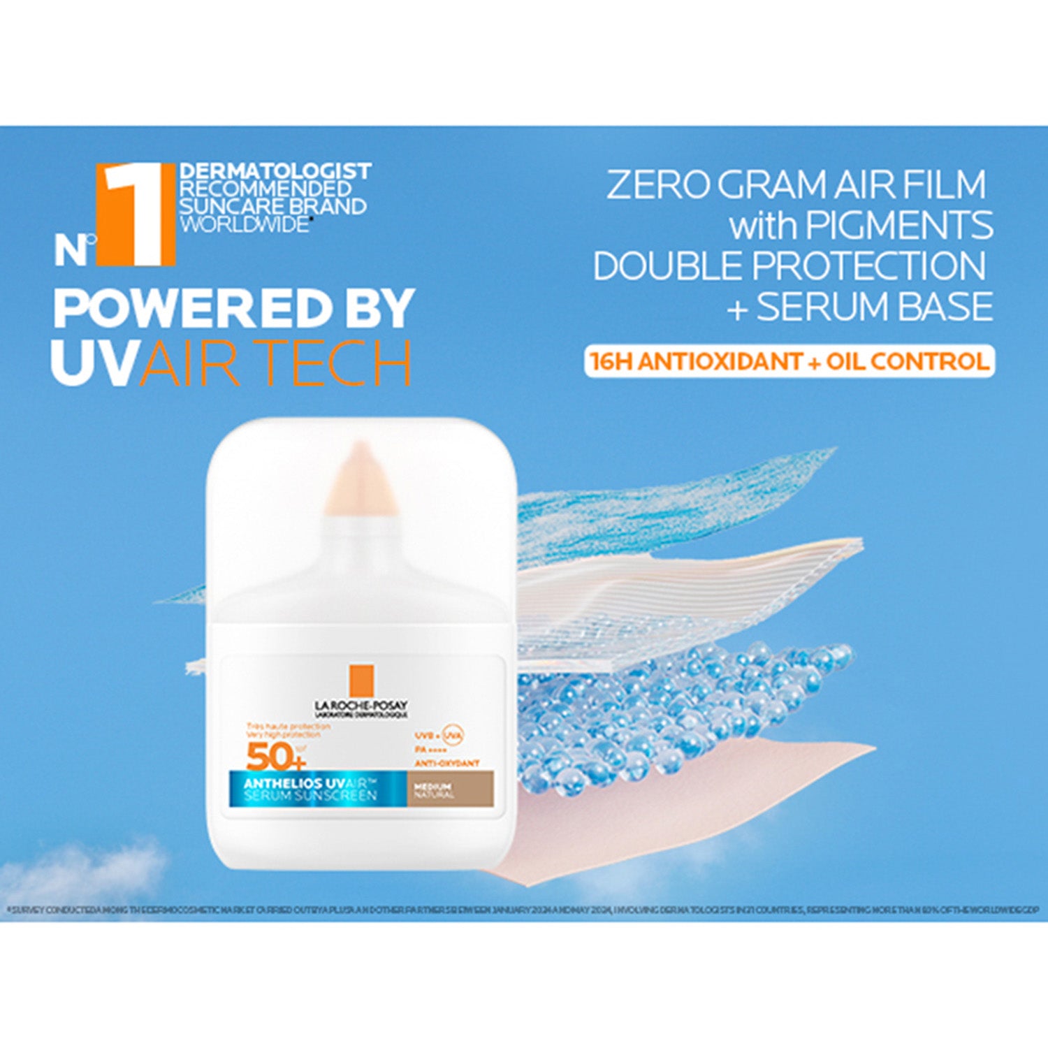 La Roche Posay UV Air Serum Sunscreen Tinted Natural 50ml