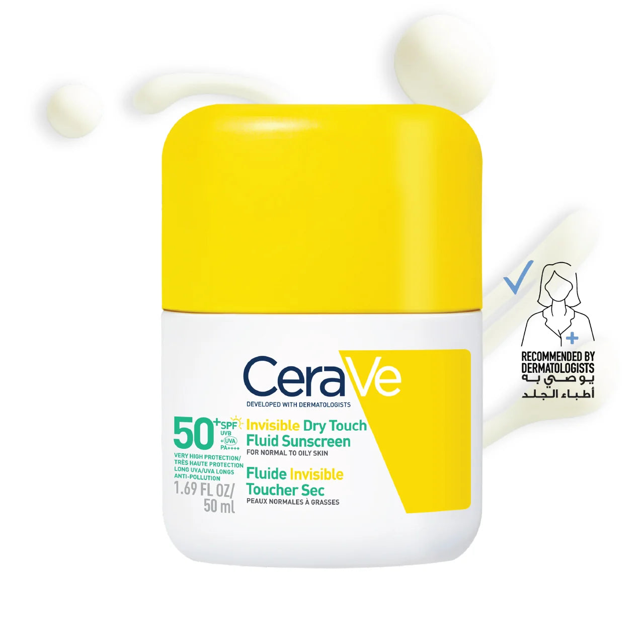 CeraVe Invisible Dry Touch Fluid Sunscreen SPF50+ 50ml