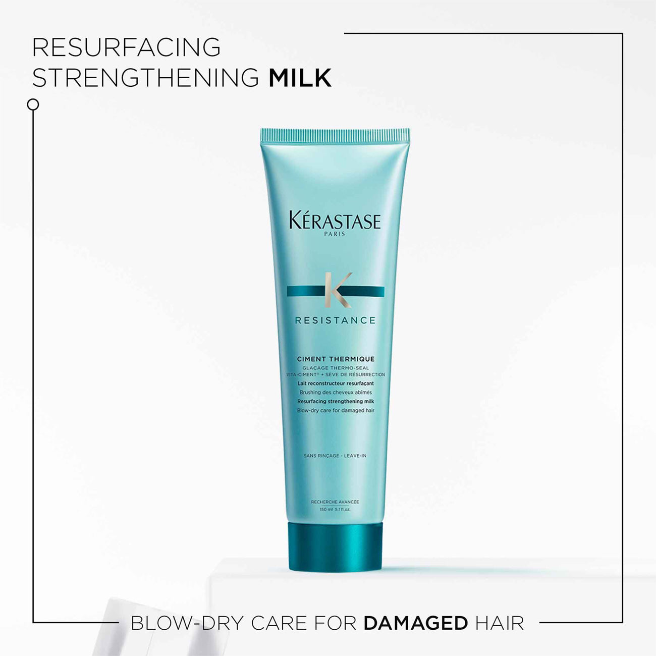 Resistance Ciment Thermique - Resurfacing Strengthening Milk - Blow-Dry Care for Damaged Hair - Leave-In
