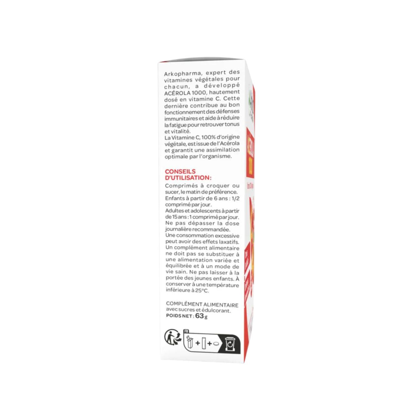 Arkovital Acerola 1000 Natural Vitamin C Chewable Tablets