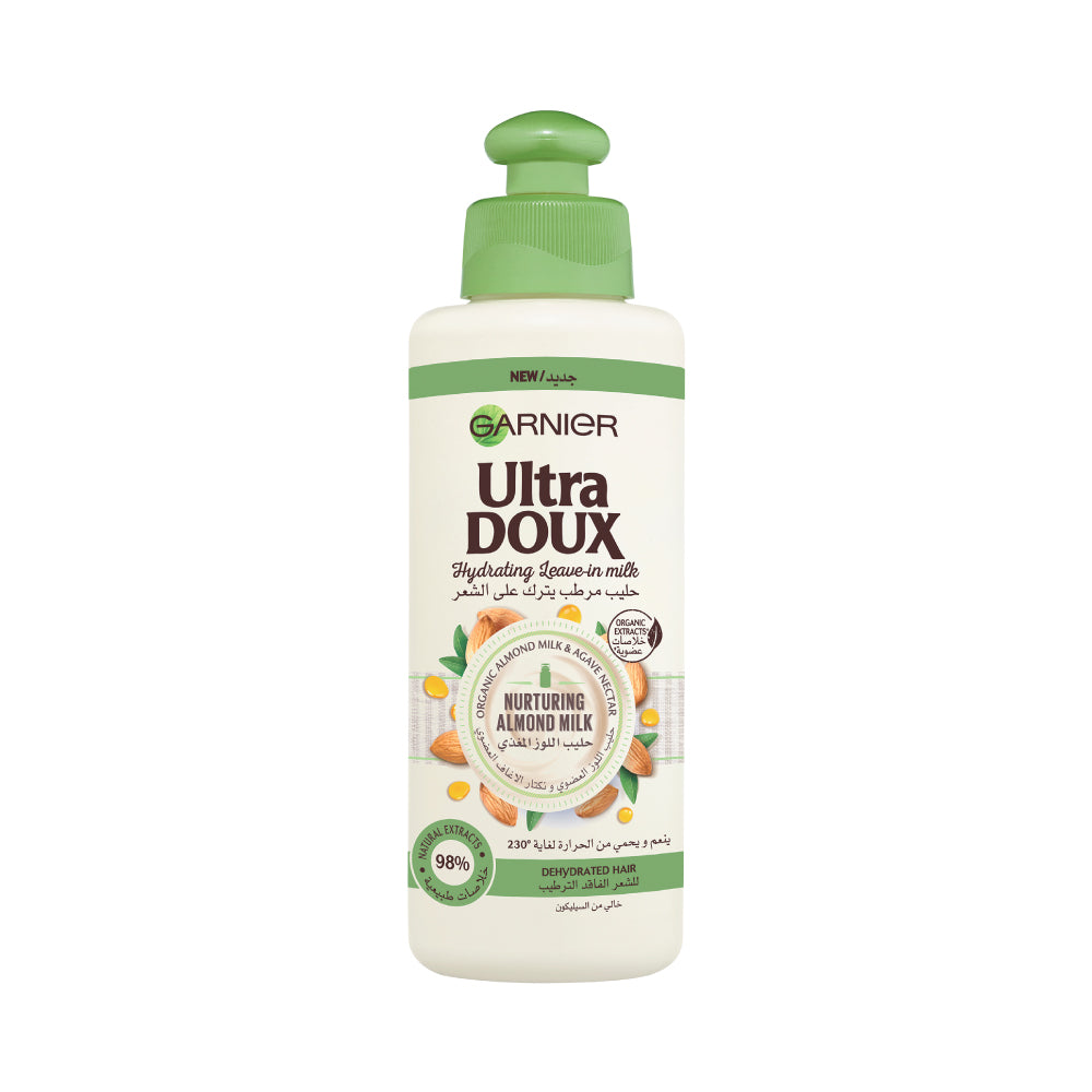 Garnier Ultra Doux Nourishing Almond Milk Leave In Conditioning Cream for Dehydrated Hair