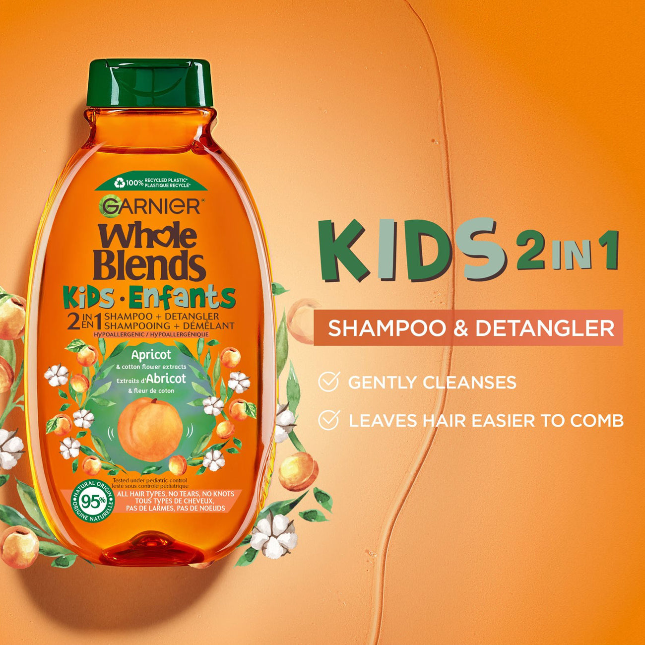 Ultra Doux - Children - with Apricot and Cotton Flower - Shampoo 2 in 1