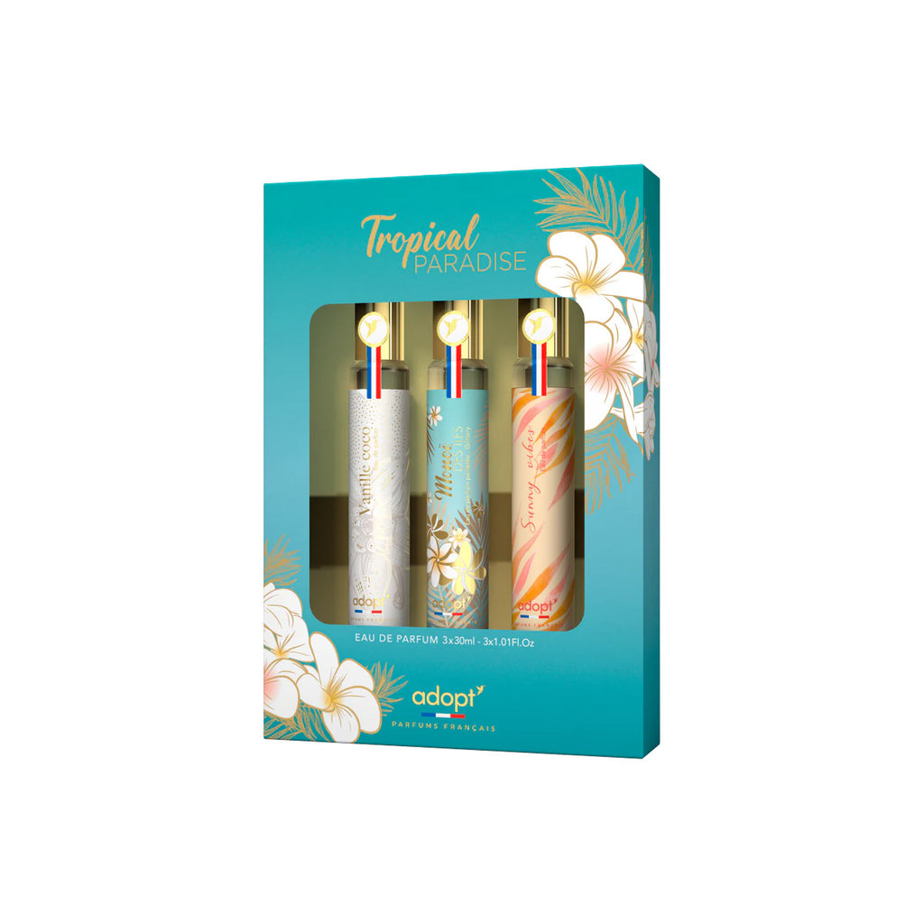 Tropical Paradise Set - Vanille coco, Sunny vibes, Monoii des iles