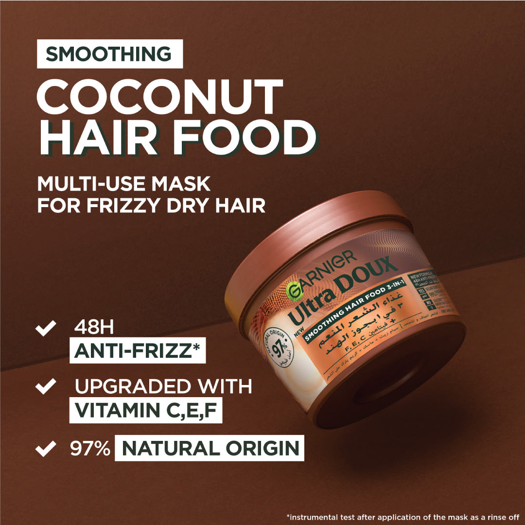 Garnier Ultra Doux Vegan Hair Food Coconut & Macadamia 3-in-1 Treatment Mask