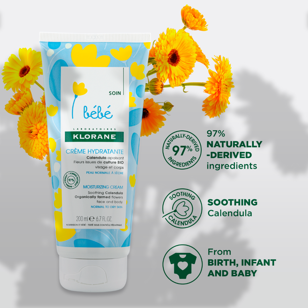 Klorane Baby Moisturizing Cream with Vitamins 200ml
