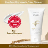 Rice Pure Clay Mask to Foam Cleanser