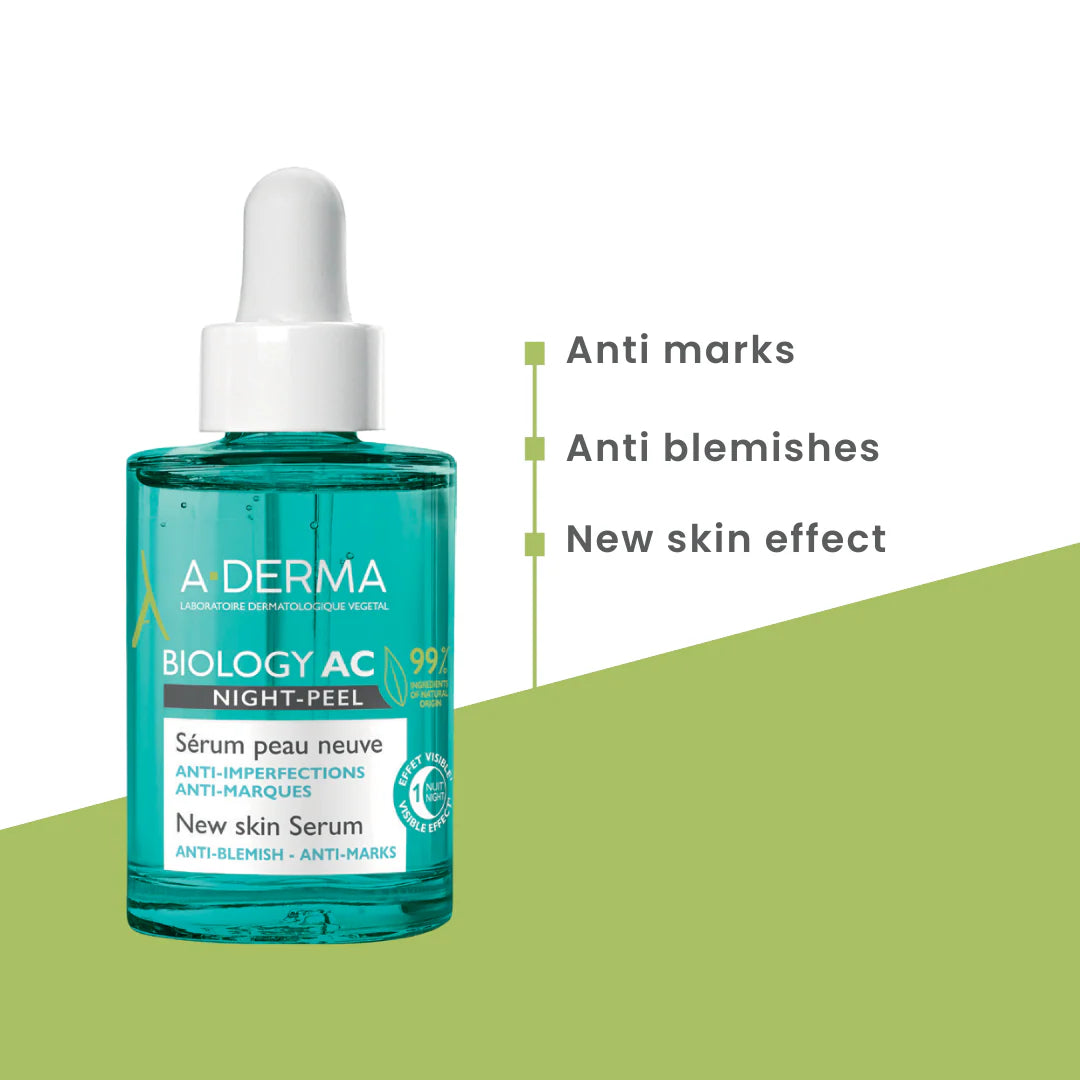 A-derma Biology AC Night Peel Anti-blemish Serum