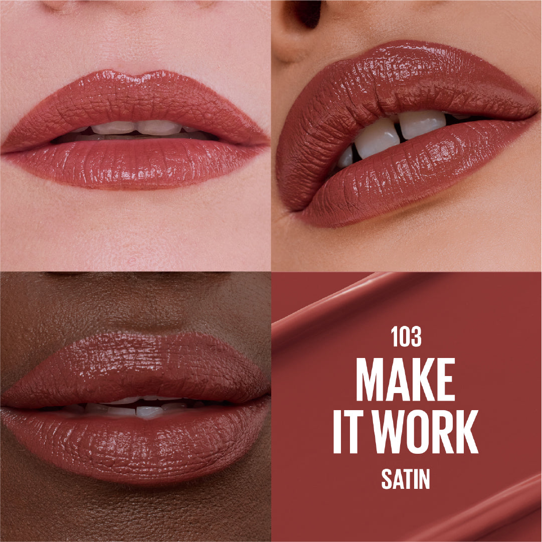 Maybelline Serum Lipstick, Hydrating Lip Makeup with 8HRs of Lip Plumping Moisture with Hyaluronic Acid + Oil Blend