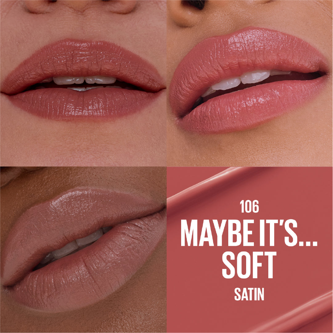 Maybelline Serum Lipstick, Hydrating Lip Makeup with 8HRs of Lip Plumping Moisture with Hyaluronic Acid + Oil Blend