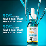 Garnier Fast Clear Micellar Water for Acne Prone Skin & Anti-Acne Treatment Booster Serum Duo
