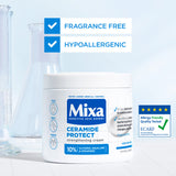 Mixa Ceramide Protect Cream Jar - For Dry, Very Dry and Sensitive Skin - For Face, Hands & Body