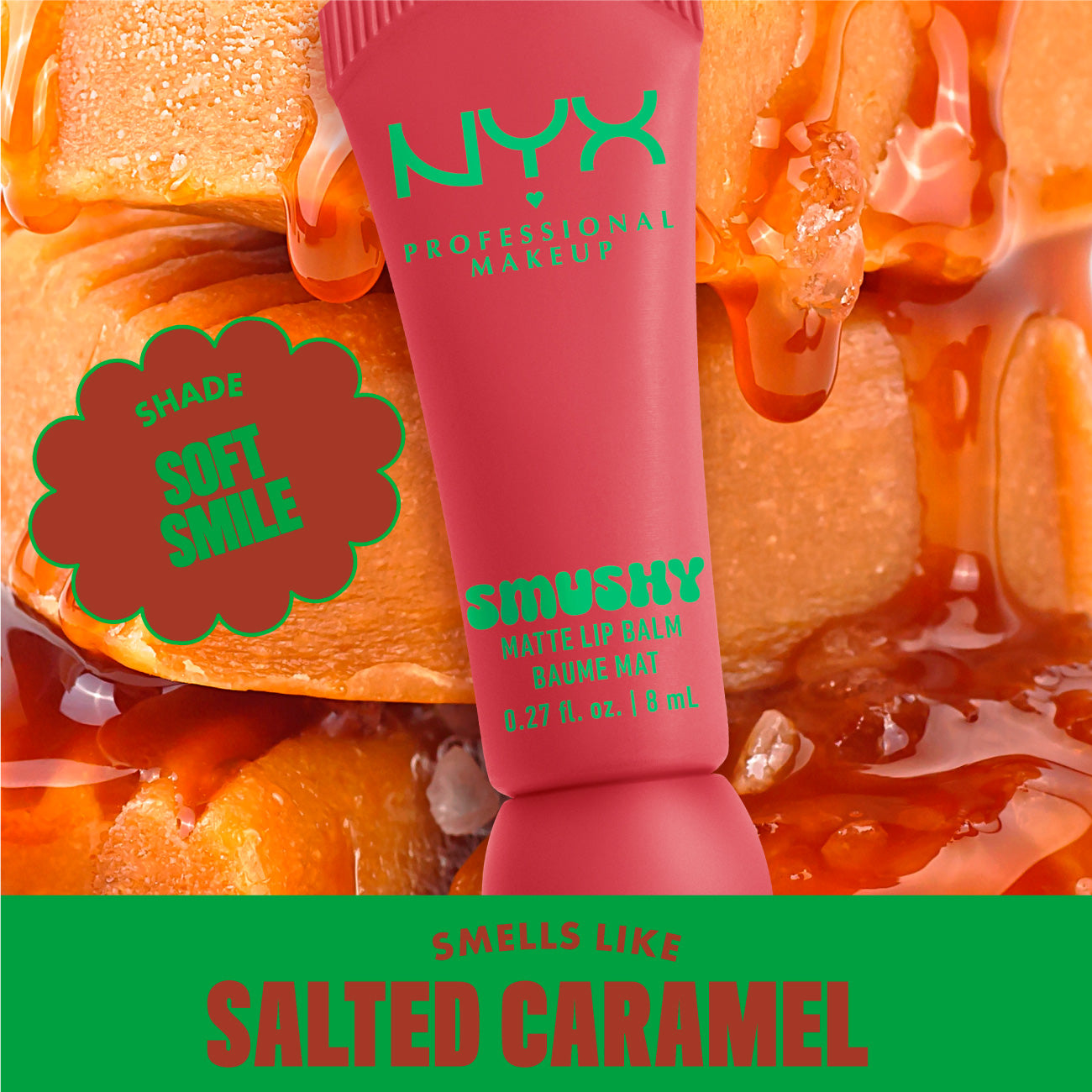 Smushy Matte Lip Balm, Soft Diffused Color, Matte Finish