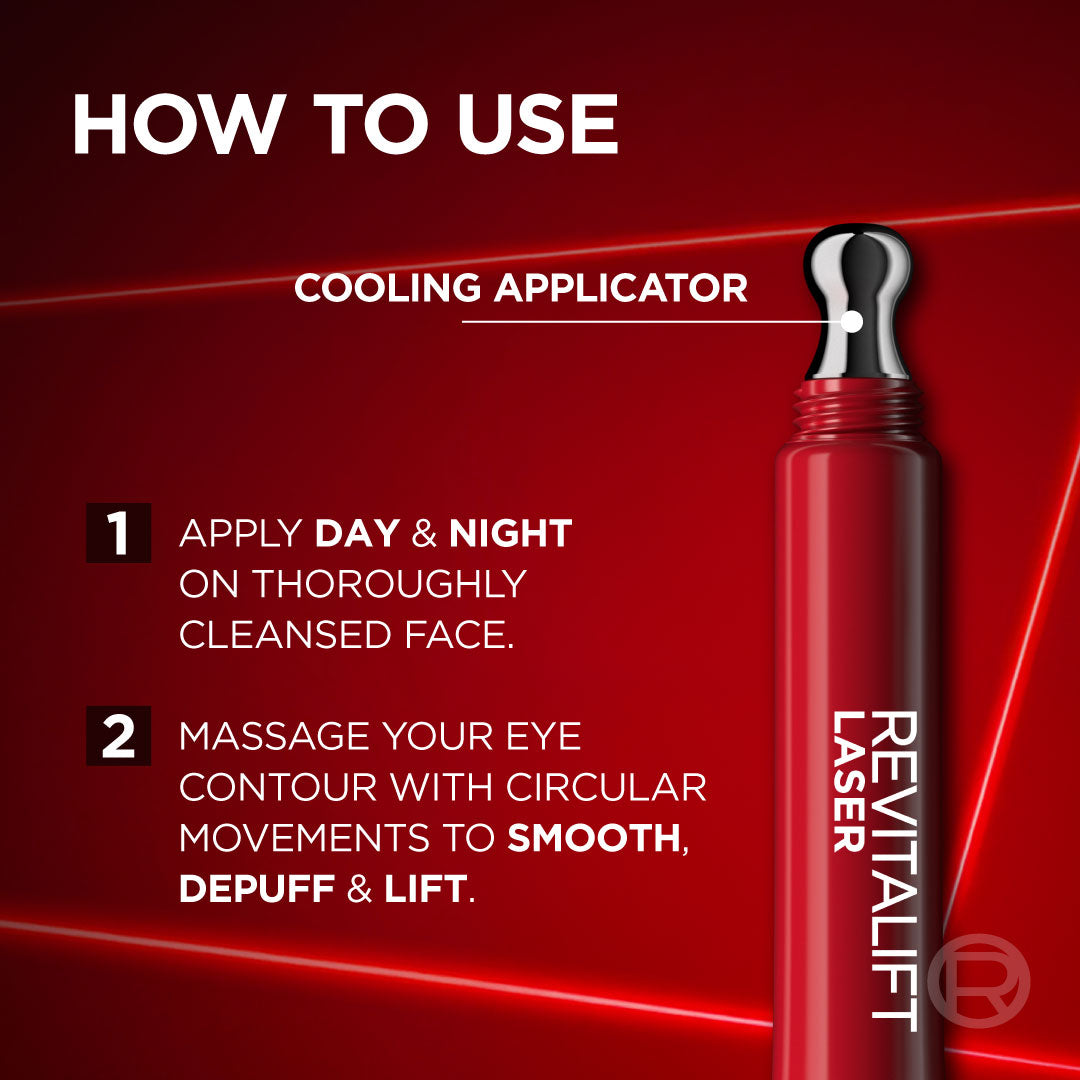 L'Oréal Paris, Revitalift Laser, Triple Action Anti-Aging Eye Cream, for Eye Contour Renewal, Eye Bags Depuffing, and Wrinkles Reduction, with Pro-Retinol, 15ml