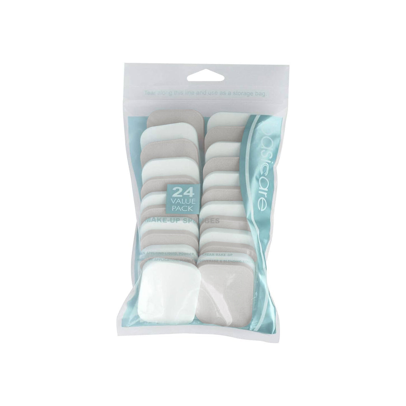 Basic Care 24 Make Up Sponges Rectangular