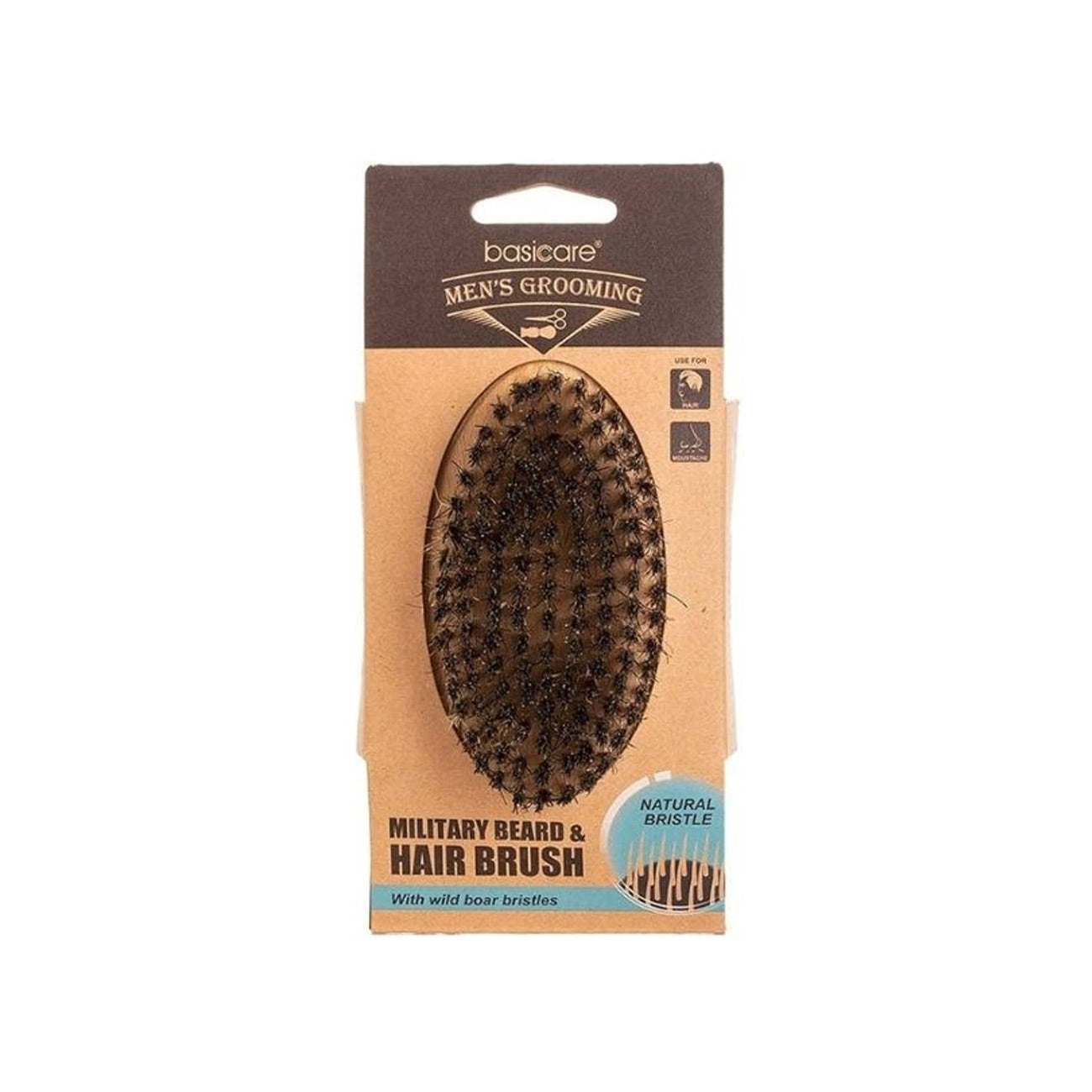 Basic Care Men'S Military Beard Hair Brush