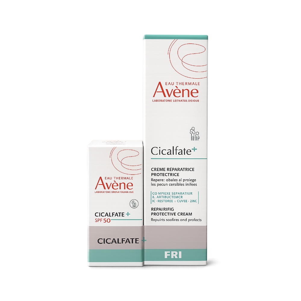 Cicalfate+ Repairing Protective Cream With Cicalfate+ Skin Repair SPF50+ Duo