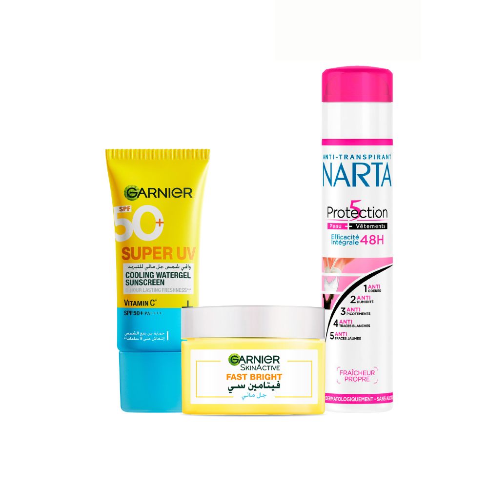 Protection 5 Femme 200ml & Bright Aqua Gel Vitamin C & Bright Aqua Gel Vitamin C Trio