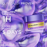 L’Oréal Paris, Hyaluron Expert, Replumping and Moisturizing Day Cream, against Fine Lines, for Intense Hydration, with Hyaluronic Acid and SPF 20, 50 ml
