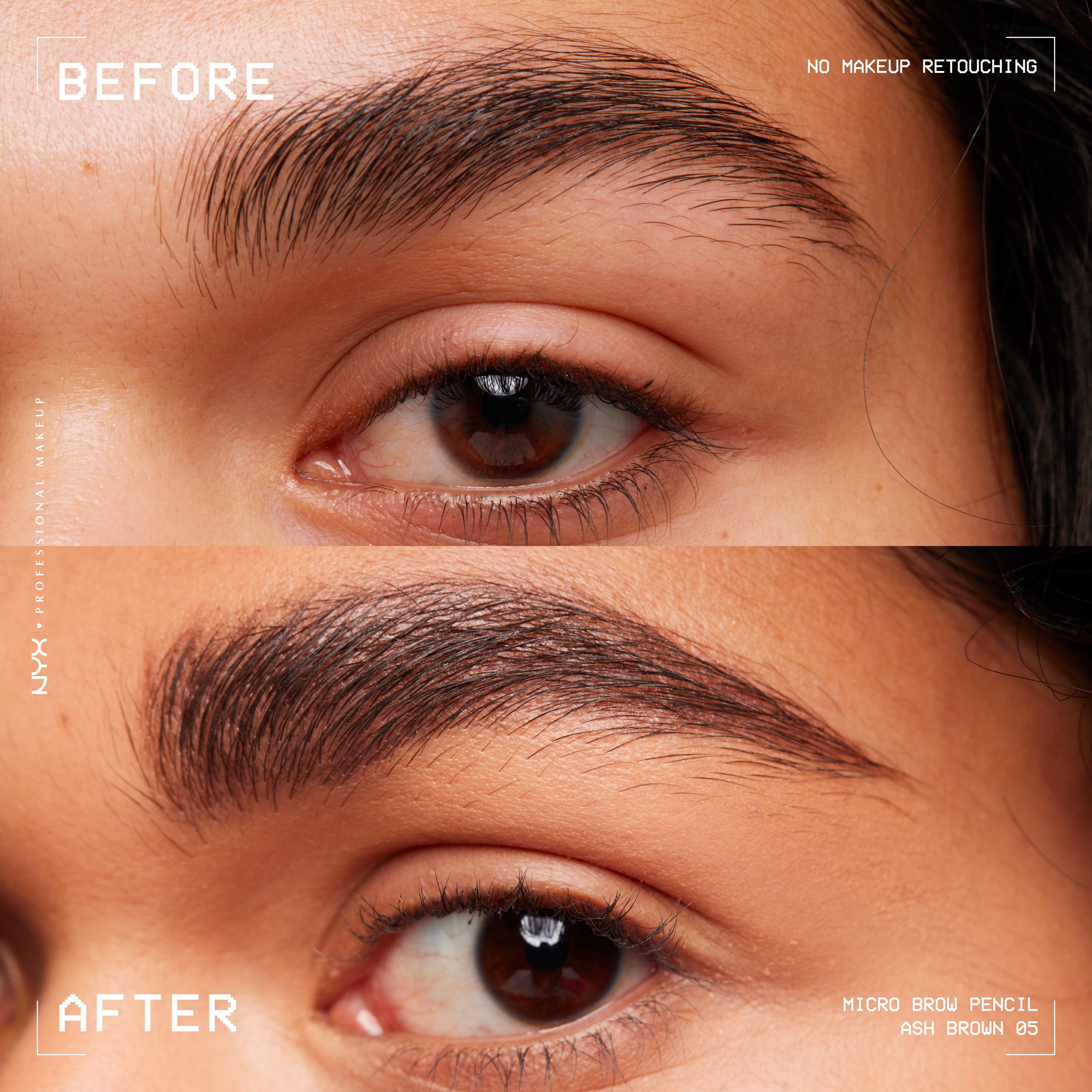 Micro Brow Pencil, Ultra-Fine, Dual-Ended, Precise Eyebrow Pencil with Retractable Tip and Spoolie Brush