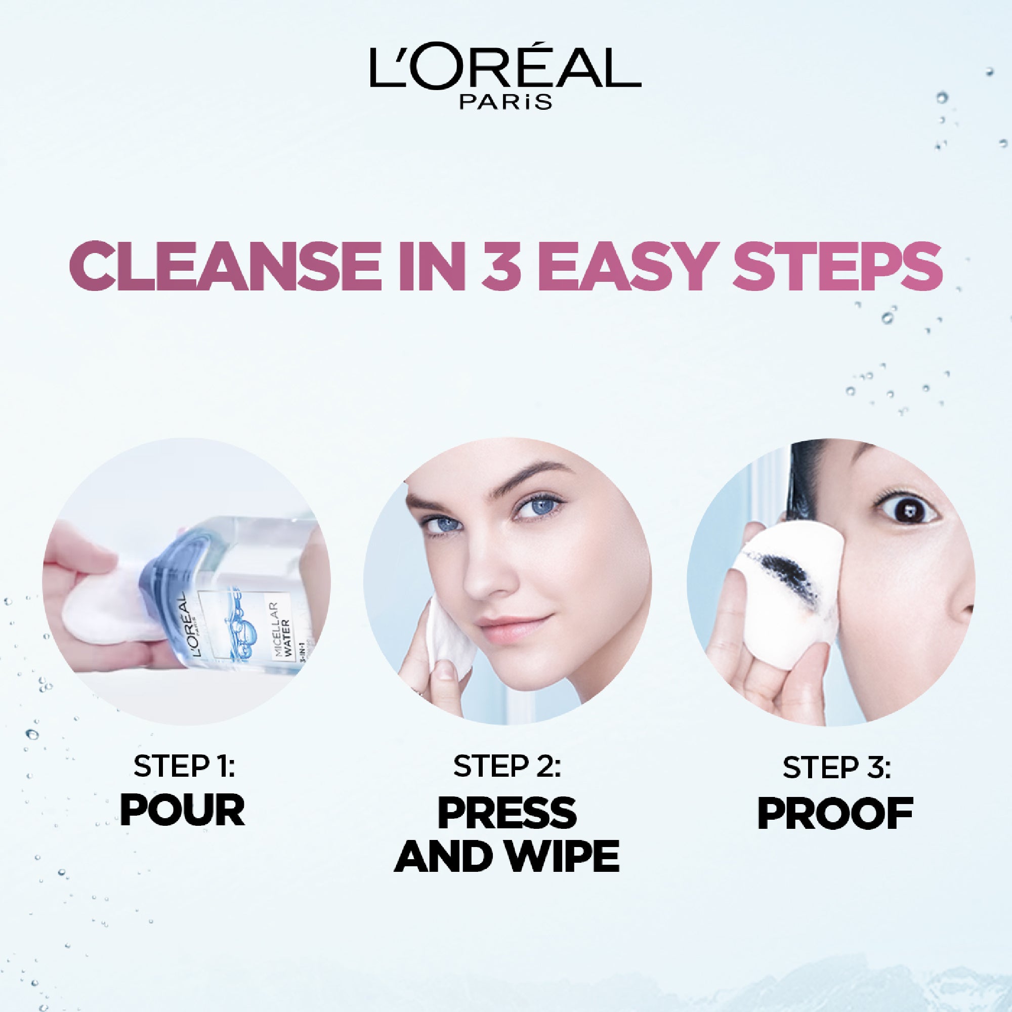 3-in-1 Refreshing and Moisturizing Micellar Water, Cleanse, Remove Makeup and Soothe, for Sensitive and Normal to Dry Skin, 400ml