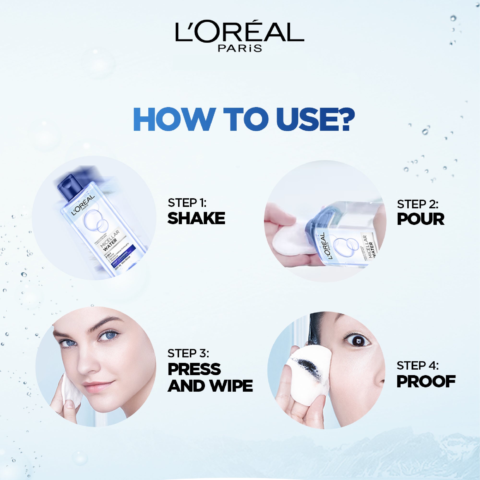 3-in-1 Bi-Phase Micellar Water, Deeply Cleanse, Remove Water Proof Makeup and Soothe, for All Skin Types and Sensitive Skin, 400ml