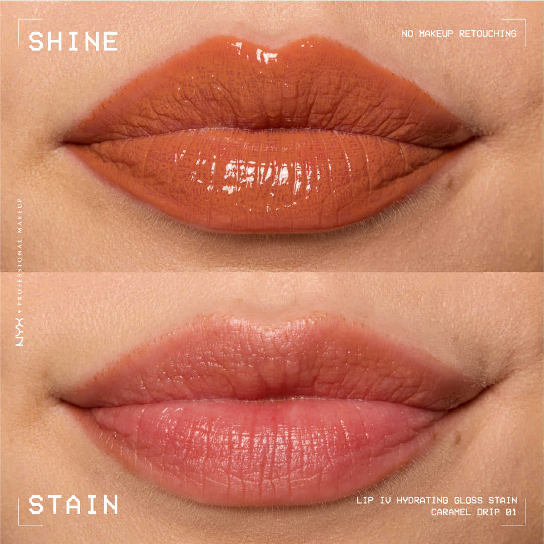 Lip IV Hydrating Gloss Stain, Lip Gloss, Up to 12HR Hydration, High Pigment, Wet Shine Finish