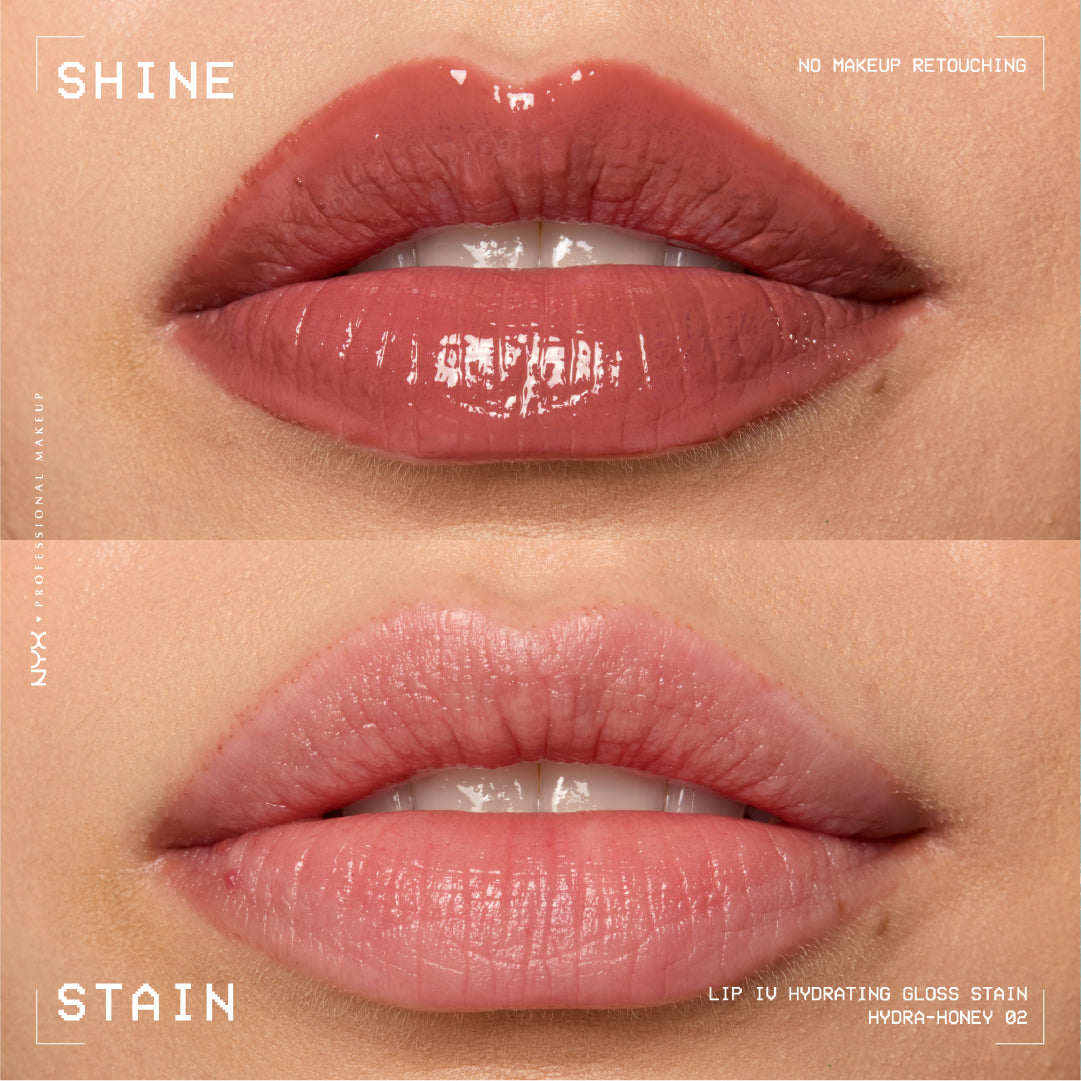 Lip IV Hydrating Gloss Stain, Lip Gloss, Up to 12HR Hydration, High Pigment, Wet Shine Finish