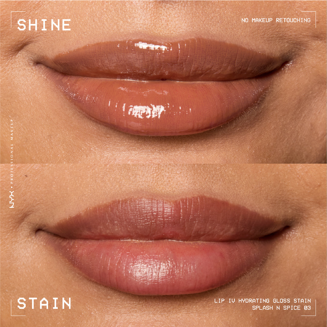 Lip IV Hydrating Gloss Stain, Lip Gloss, Up to 12HR Hydration, High Pigment, Wet Shine Finish