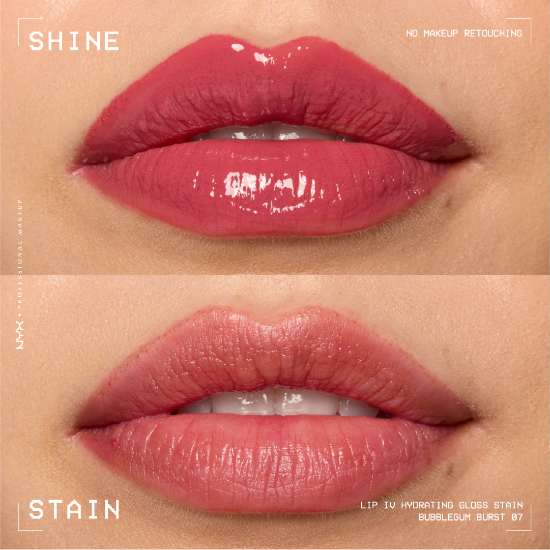 Lip IV Hydrating Gloss Stain, Lip Gloss, Up to 12HR Hydration, High Pigment, Wet Shine Finish