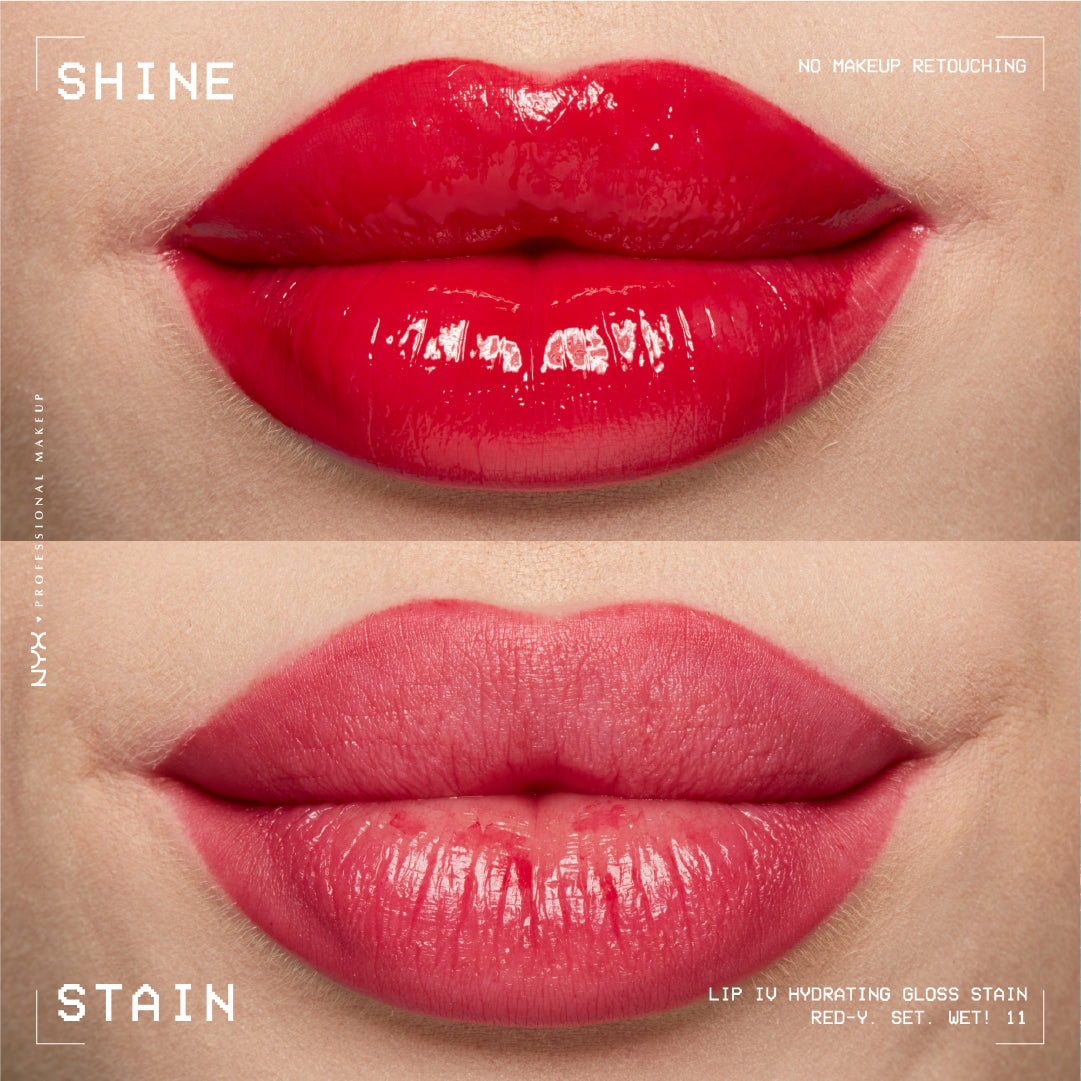 Lip IV Hydrating Gloss Stain, Lip Gloss, Up to 12HR Hydration, High Pigment, Wet Shine Finish