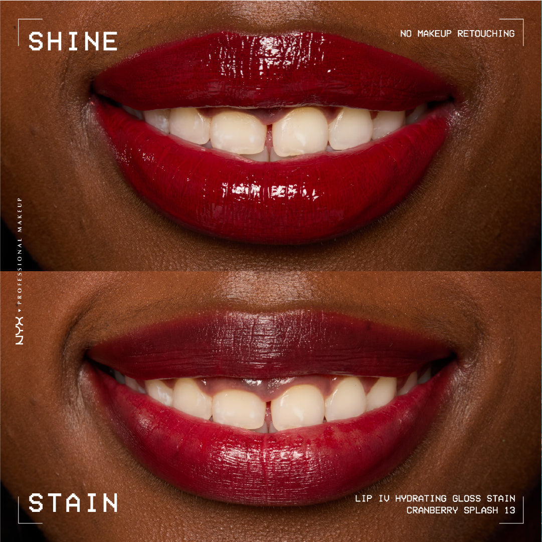 Lip IV Hydrating Gloss Stain, Lip Gloss, Up to 12HR Hydration, High Pigment, Wet Shine Finish