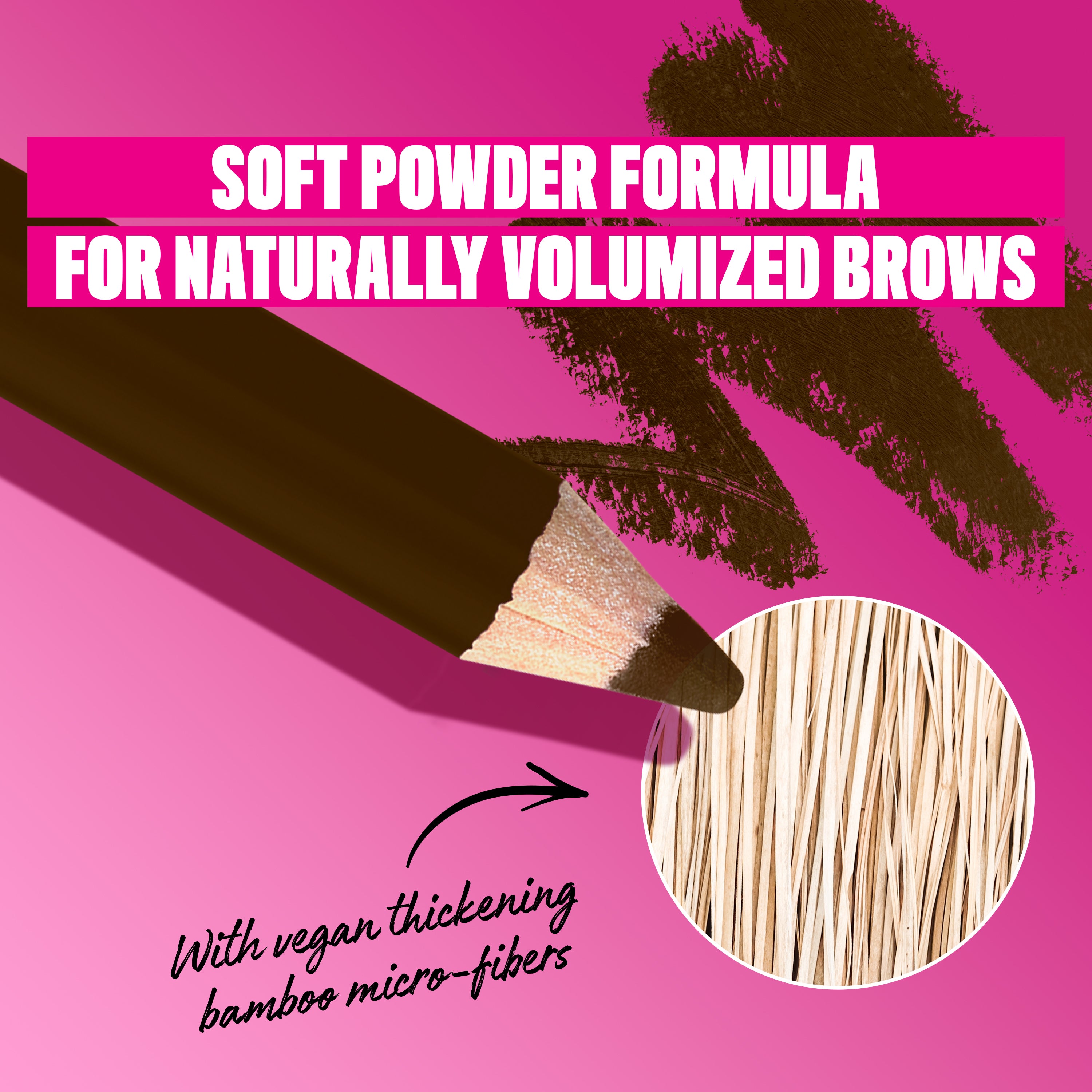 Powder Louder, Brow Pencil, 12HR Wear, Buildable Micro-Fibers