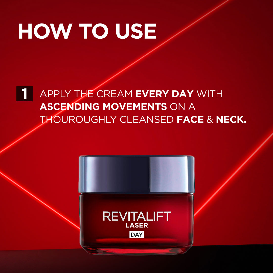L’Oréal Paris, Revitalift Laser X3 Triple Action Anti-Aging Day Cream, to smooth Wrinkles, firm skin, and Brighten Complexion, SPF 25, 50ml