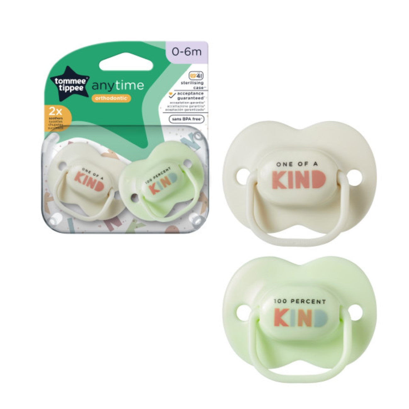 Anytime Soother 0-6m+ - Pack of 2
