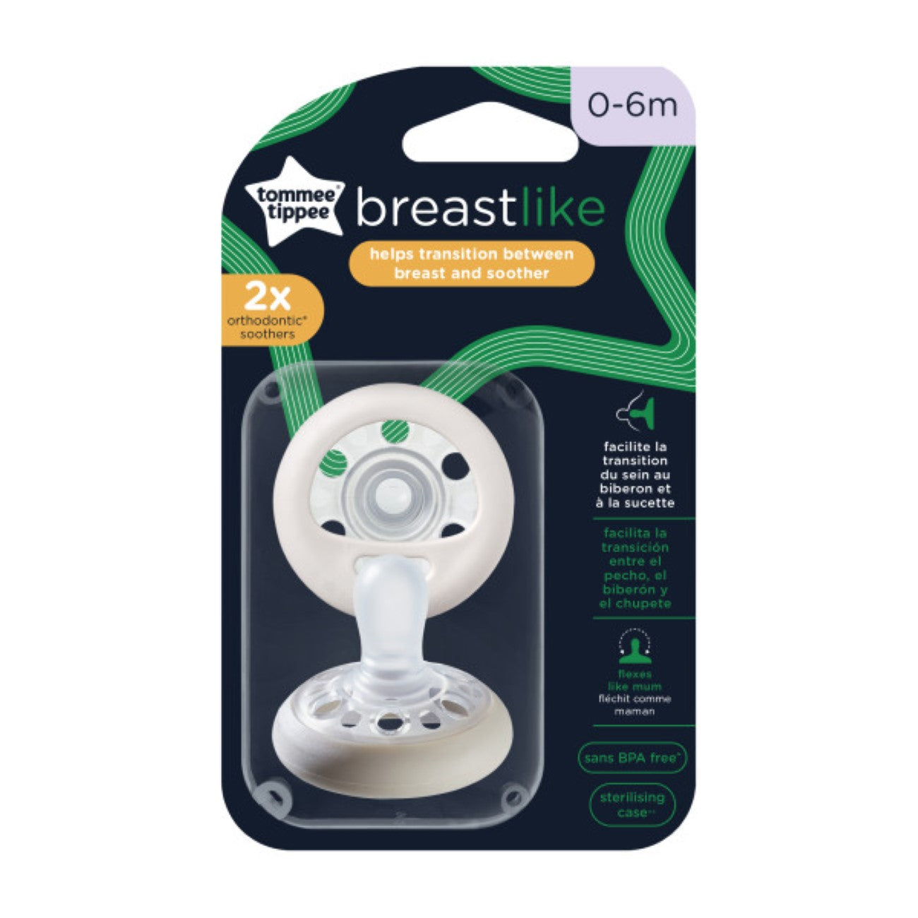 Breast-like Soother (0-6M) - Pack of 2