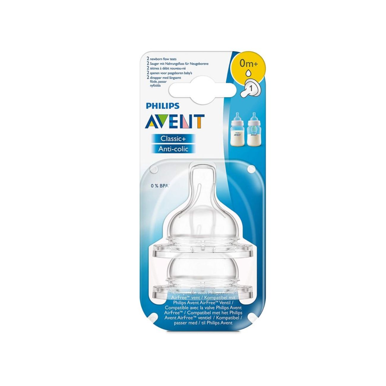 Classic Teats 0M+ Newborn Flow