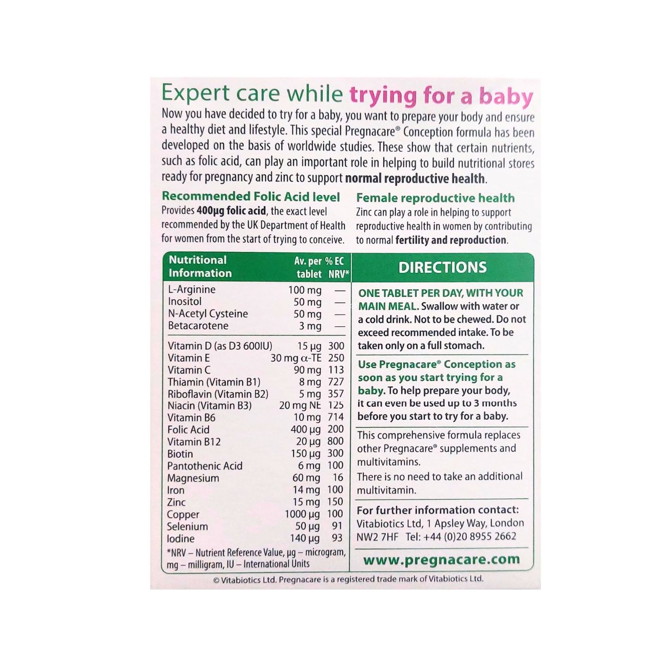 Pregnacare Conception