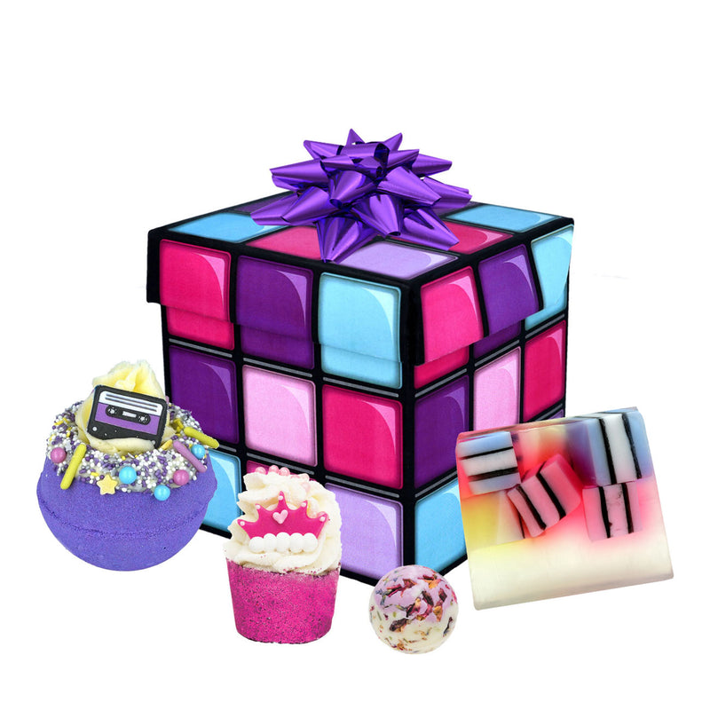 Retro Cube With Bow Gift Pack