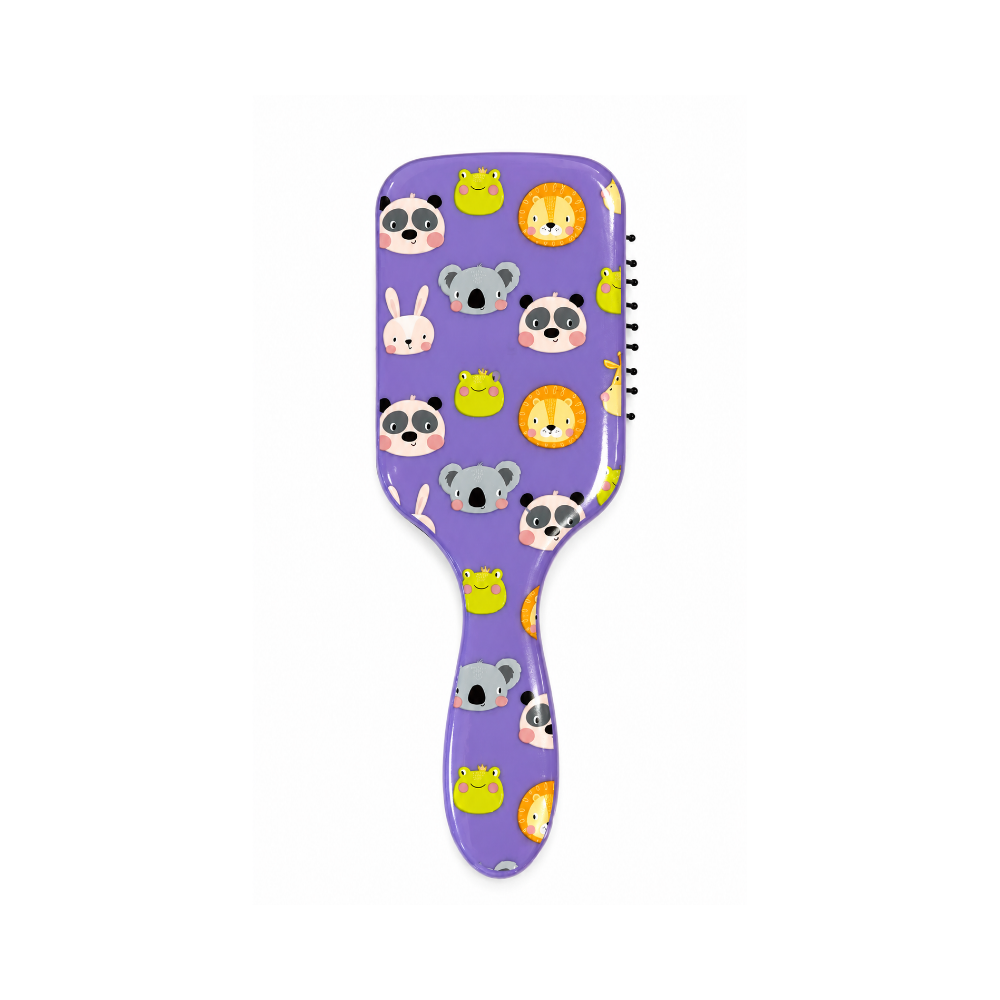 Purple Animals Kids Hair Brush