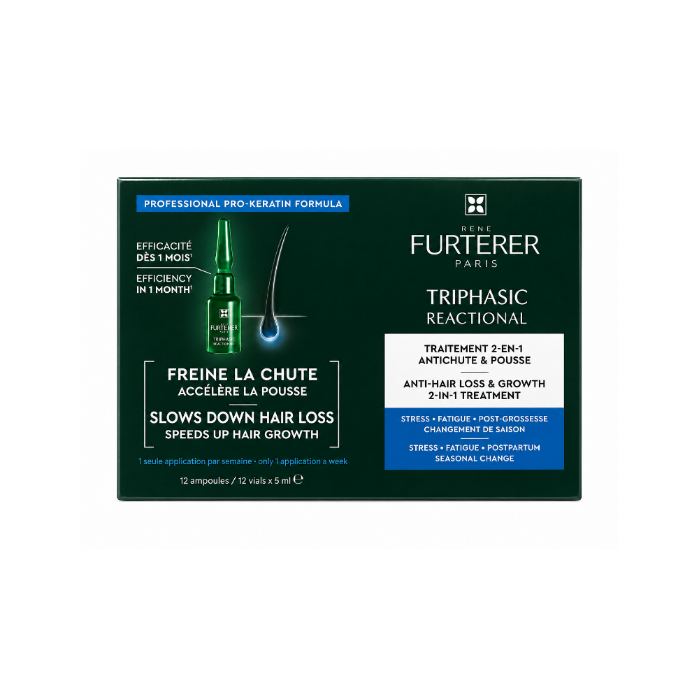 Triphasic Reactional Sudden Hair Loss Treatment - Pack of 12 Ampoules